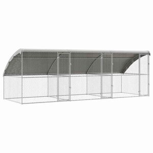 vidaXL Cuccia per cani 3 pz Argento 6 x 2 x 2 m Acciaio zincato