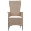 vidaXL Set Mobili da Pranzo per Giardino 7 pz Beige