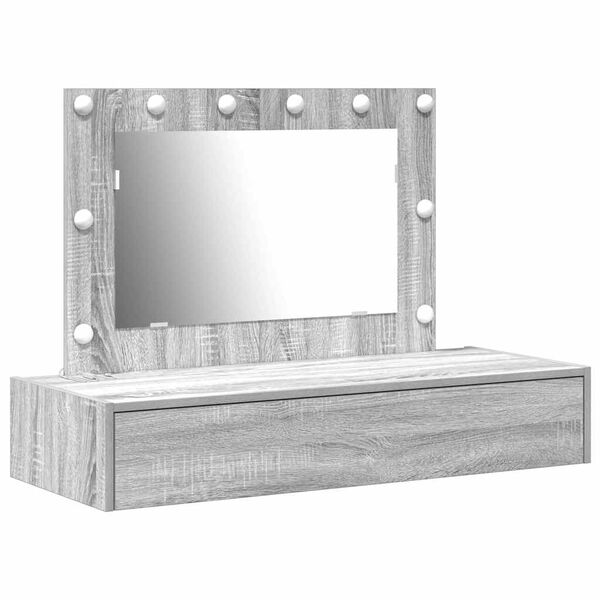 vidaXL Tavolo da Trucco Grigio 100 x 40 x 70 cm Legno multistrato