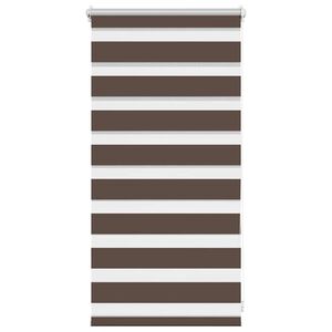 vidaXL Tenda a rullo zebrata 40,9x100 cm Larghezza tessuto 36,7 cm caff&egrave;