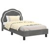 vidaXL Struttura letto bambini con testata Grigio Scuro 80 x 160 cm