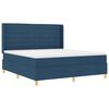 vidaXL Letto a molle con strisce LED Blu 180 x 200 cm Tessuto