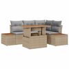 vidaXL Set Divano da Giardino 5 pz Beige Poly Rattan