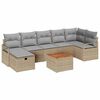 vidaXL Set Divano da Giardino 8 pz Beige polyrattan