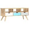 vidaXL Mobile Porta TV 110x35x48 cm Legno Massello di Mango
