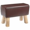 vidaXL panca 60 x 30 x 45 cm Pelle Vera Marrone Scuro