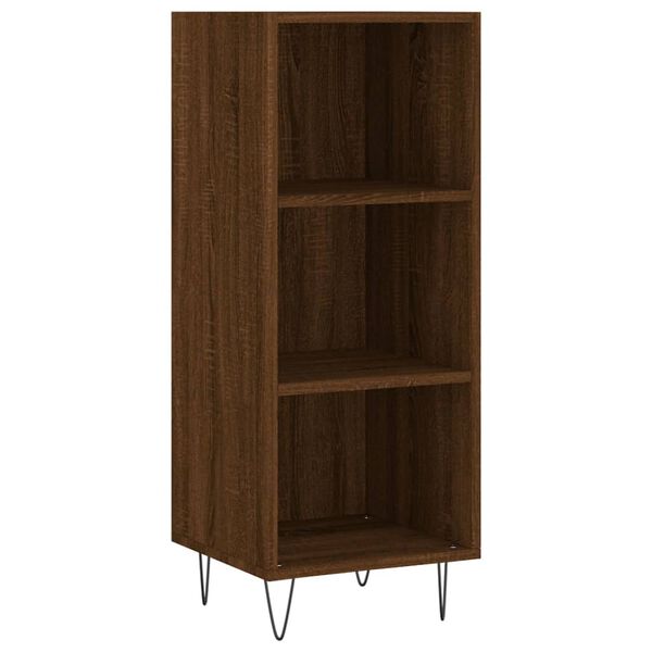 vidaXL Credenza Rovere Marrone 34,5x32,5x90 cm in Legno Multistrato