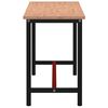 vidaXL Banco da Lavoro 200x55x81,5 cm Legno Massello Faggio e Metallo