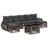 vidaXL Set Divano da Giardino 8 pz Grigio e Grigio Scuro polyrattan