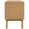 vidaXL Mobile TV OLDEN Bianco e Marrone 114x43x57 cm Massello di Pino