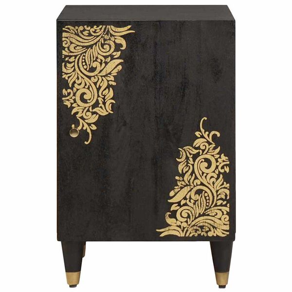 vidaXL Mobile da Bagno Nero 38 x 33 x 58 cm Legno di mango massello