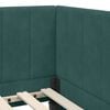 vidaXL Cornice del letto ad angolo Verde Scuro 90 cm x 200 cm Velluto