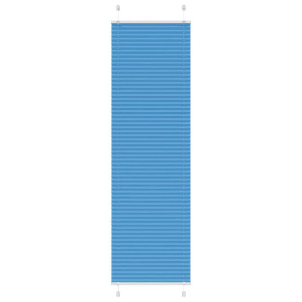 vidaXL Tenda Plissettata Blu 60x200 cm Larghezza Tessuto 59,4 cm