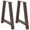 vidaXL Gambe per tavolo da pranzo a forma di A 2 pz 70x(72-73) cm in acciaio