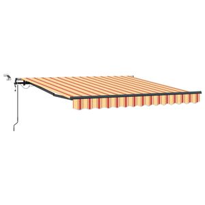 vidaXL Tenda retrattile Giallo e Arancione 300 x 250 cm Poliestere