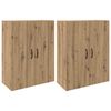 vidaXL Mobiletto a muro 2 pcs Rovere artigianale 69,5 x 34 x 90 cm