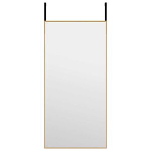 vidaXL Specchio da Porta Oro 30x60 cm Vetro e Alluminio