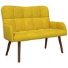 vidaXL Sofa a Due Posti Giallo 115 x 61 x 87 cm Velluto