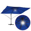 vidaXL Parasol Roma a braccio Blu e Nero 352 x 251 x 265 cm