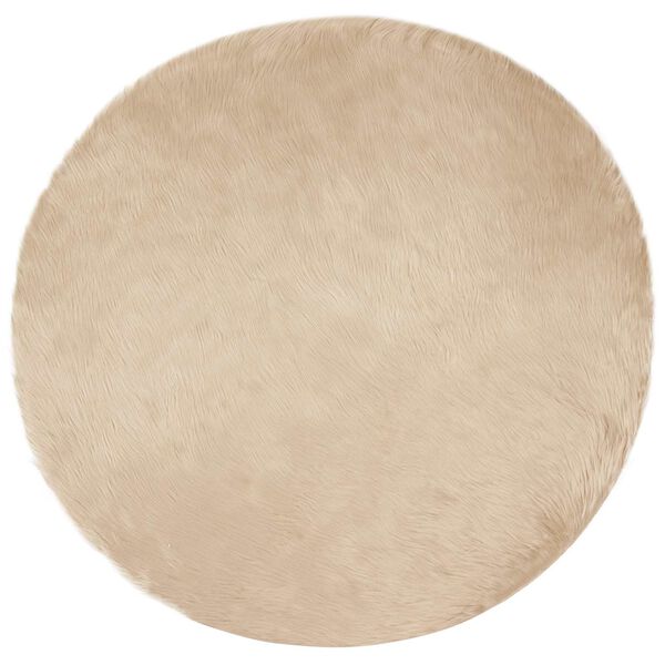 vidaXL Tappeto Pecora Tafalla Beige Ø 120 cm Poliestere