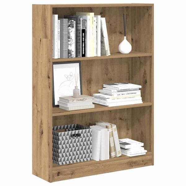 vidaXL Libreria Rovere Artigianale 80x24x109 cm in Legno Multistrato