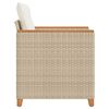 vidaXL Sedia da Giardino con Cuscini Beige in Polyrattan