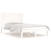 vidaXL Giroletto Bianco in Legno Massello 120x190 cm Small Double