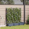 vidaXL Vaso da giardino 3 pcs Grigio 120 x 40 x 126 cm Plastica