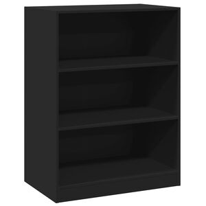 vidaXL Armadio Nero 77x48x102 cm in Legno Multistrato