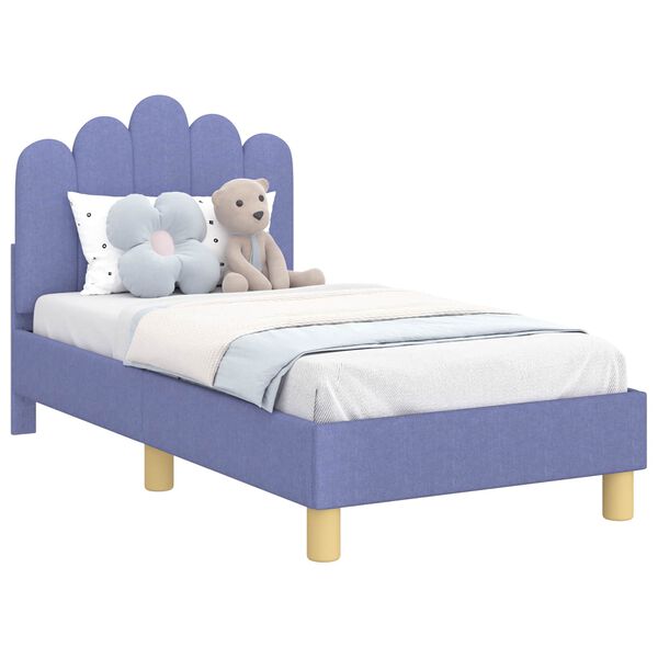 vidaXL Struttura letto per bambini con testata Blu jeans 70 x 140 cm