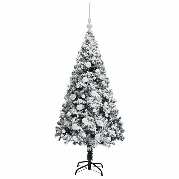 vidaXL Albero di Natale artificiale con 150 LED Bianco 150 cm