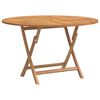 vidaXL Tavolo da Giardino Pieghevole &Oslash;110x75 cm Legno Massello di Teak