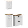 vidaXL Set Mobili da Bagno 3 pz BODO in Legno Massello di Pino