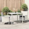 vidaXL Set Mobili da Giardino 3 pz con Cuscini in Polyrattan Bianco