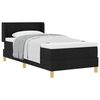 vidaXL Letto a molle con testiera Nero 200 x 100 cm Tessuto