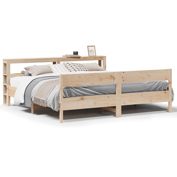 vidaXL Letto senza Materasso 200x200 cm in Legno Massello di Pino