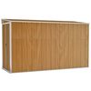 vidaXL Casetta da giardino a muro marrone 118x288x178 cm in acciaio zincato