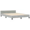 vidaXL Letto a molle con testiera Grigio chiaro 140 x 200 cm Velluto