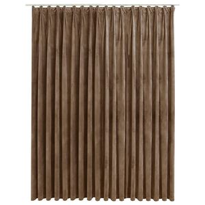 vidaXL Tenda Oscurante con Ganci Beige in Velluto 290x245 cm