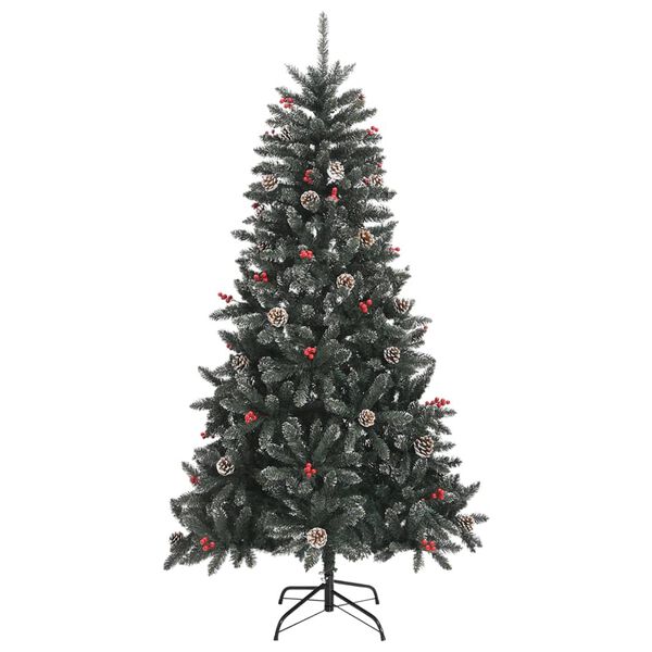 vidaXL Albero di Natale Artificiale con Base Verde 180 cm PVC