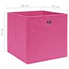 vidaXL Contenitori 4 pz in Tessuto non Tessuto 28x28x28 cm Rosa