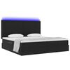 vidaXL Letto con contenitore e LED con led Nero 200 x 200 cm Velluto
