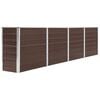 vidaXL Letto di Coltura Rialzato 320x40x77 cm Acciaio Zincato Marrone