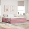 vidaXL Letto con contenitore e materasso Rosa 180 x 200 cm Velluto