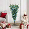 vidaXL Albero di Natale artificiale preilluminato capovolto con set di palline
