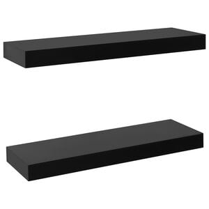 vidaXL Mensole a Muro Galleggianti 2 pz Nere 40x20x3,8 cm