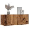 vidaXL Mobili TV a Parete 2pz Legno Antico 80x30x30 cm