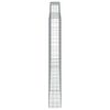 vidaXL Cesti Gabbioni ad Arco 3 pz 400x30x220/240 cm Ferro Zincato