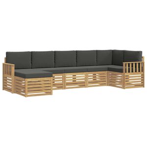 vidaXL Set di divani da esterno 7 pz Bianco e Antracite