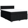 vidaXL Giroletto a Molle con Materasso Nero 160x200 cm in Tessuto